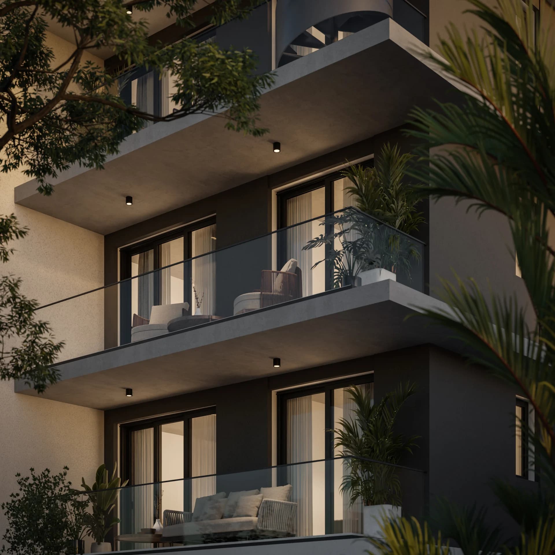 ACHILLEAS balcony and façade detail with planting