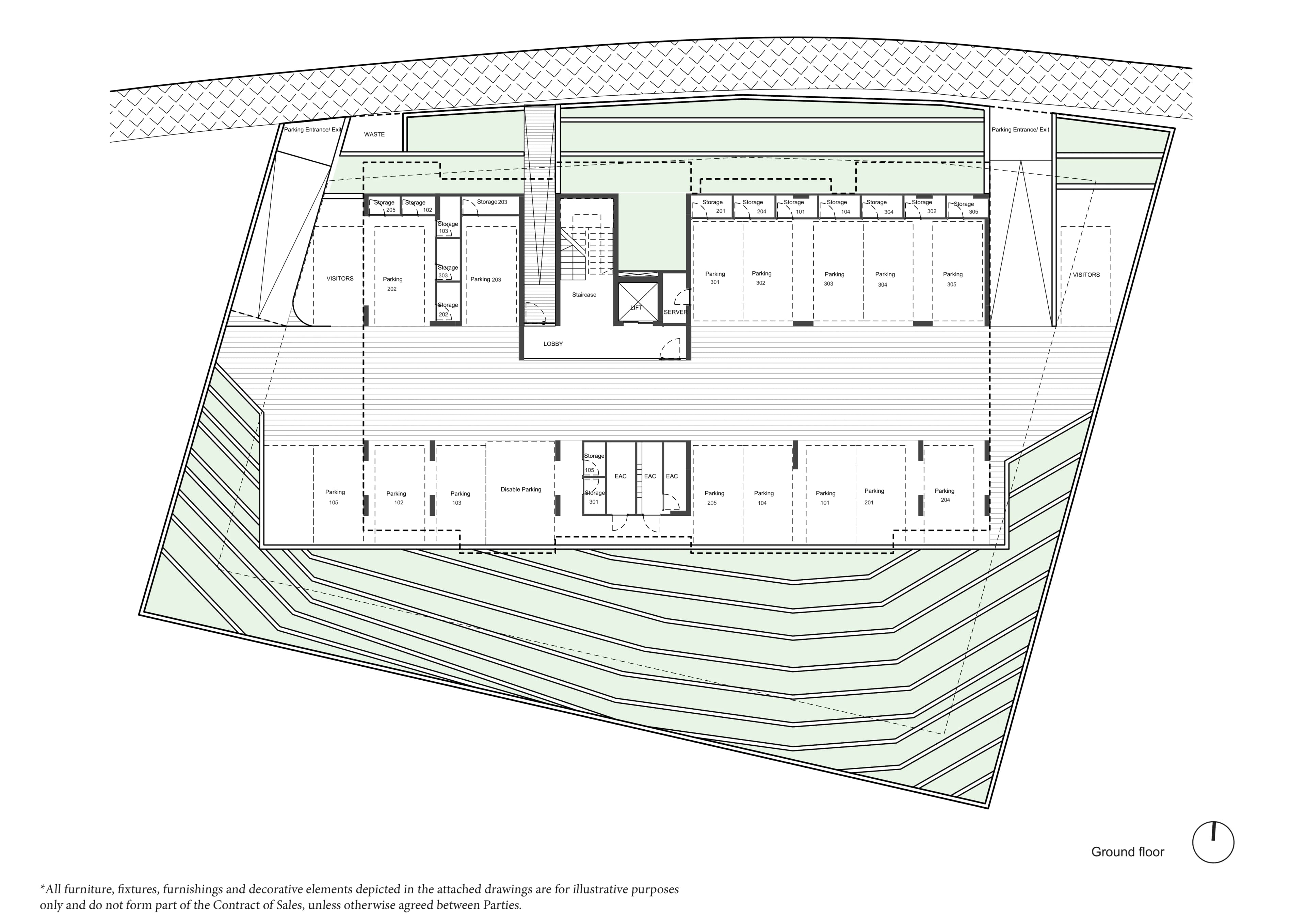 AETHER RESIDENCES floor plan: Ground Floor