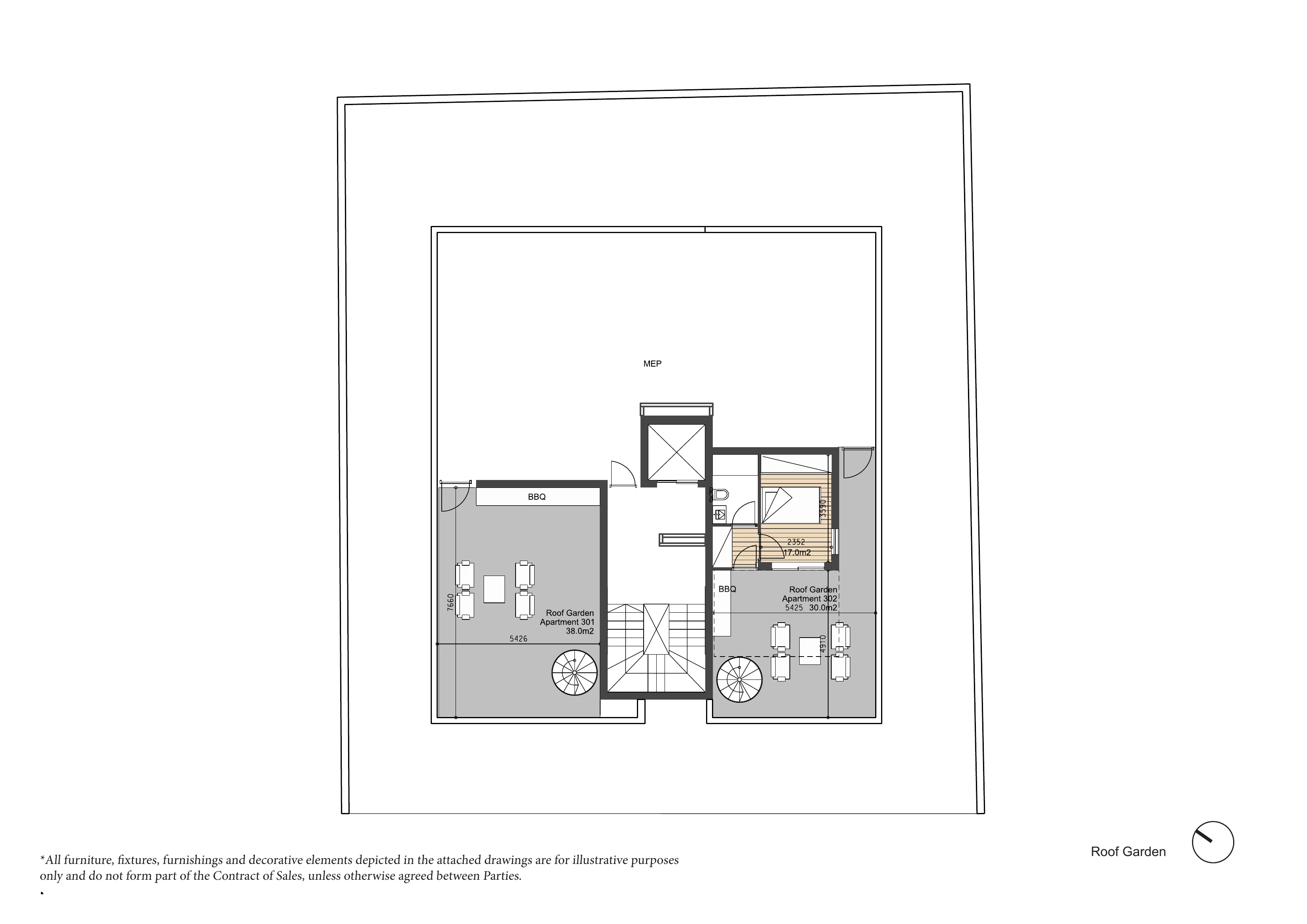 ALDO RESIDENCES floor plan: Roof Garden