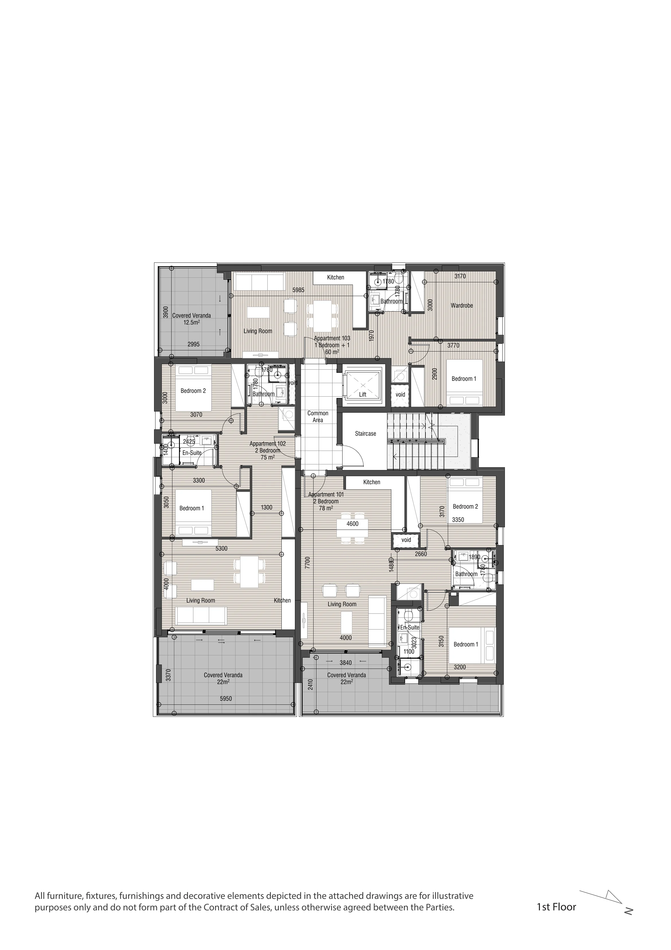 APOLLO Residences floor plan: First Floor