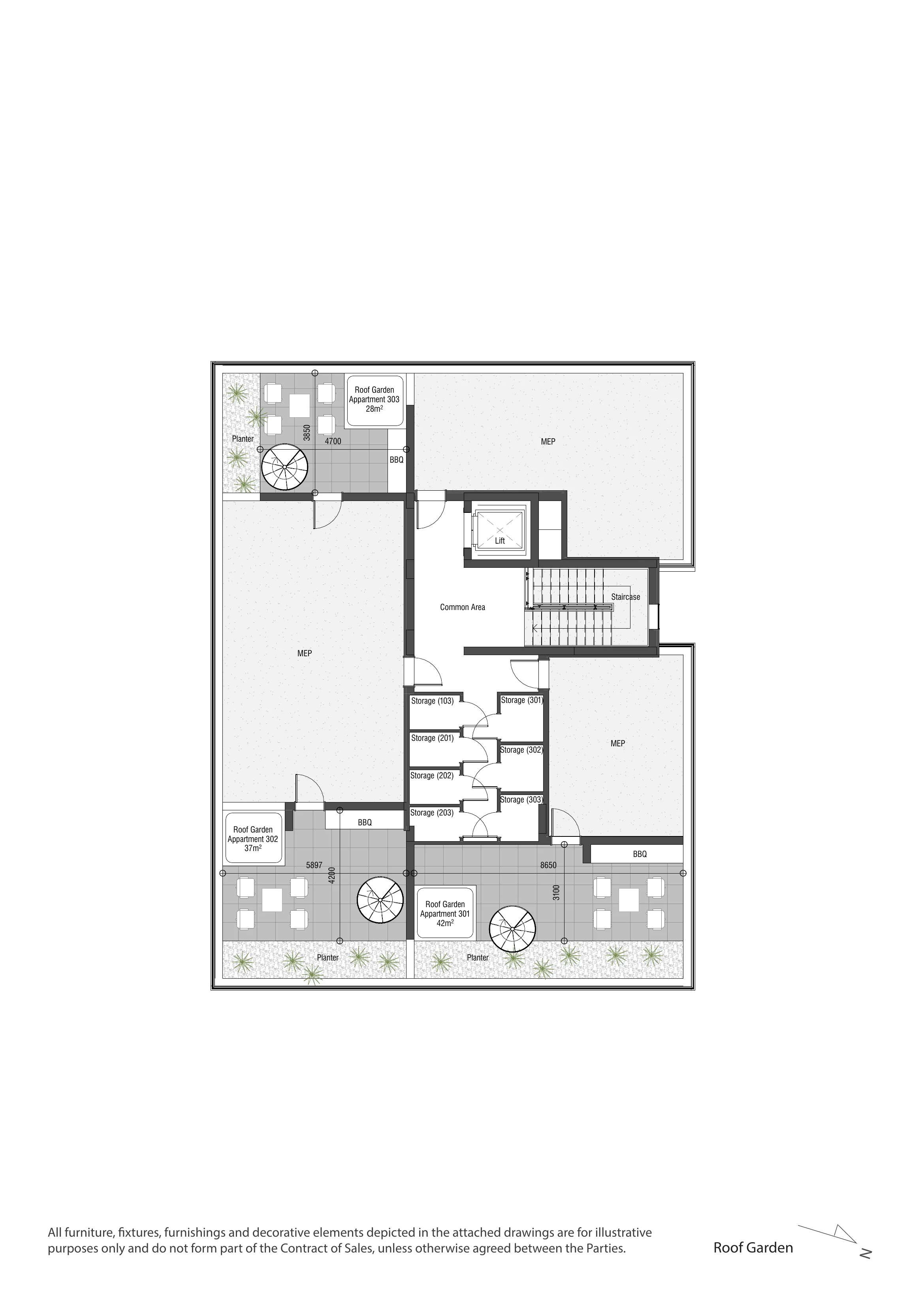 APOLLO Residences floor plan: Roof Garden