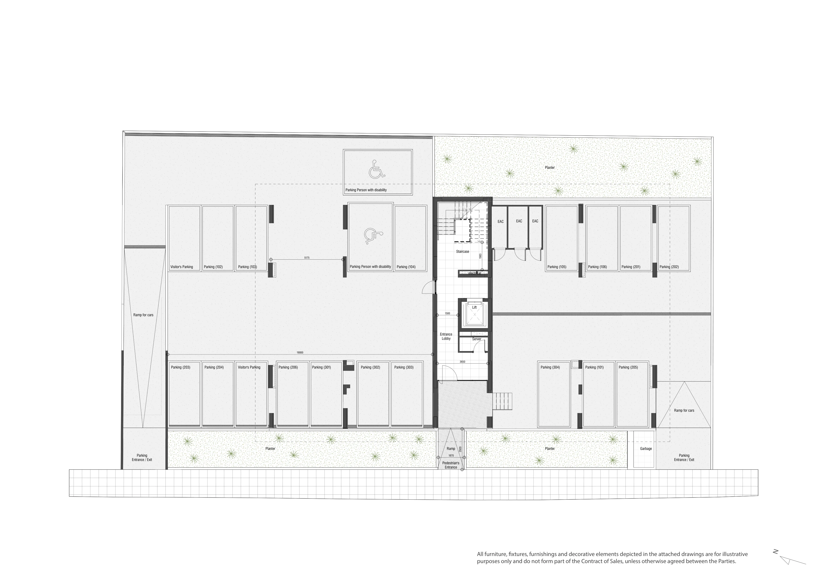 AURA RESIDENCES floor plan: Ground Floor