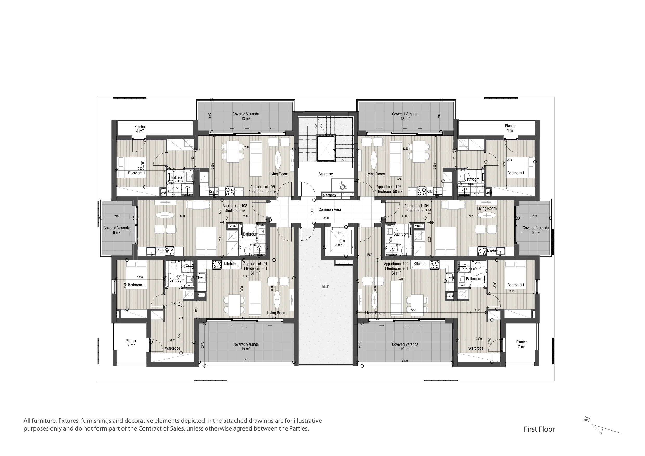 AURA RESIDENCES floor plan: First Floor