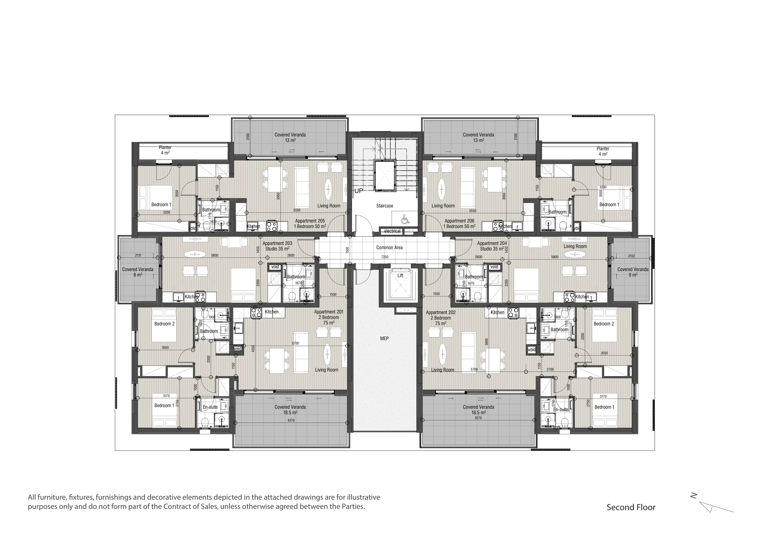AURA RESIDENCES floor plan: Second Floor