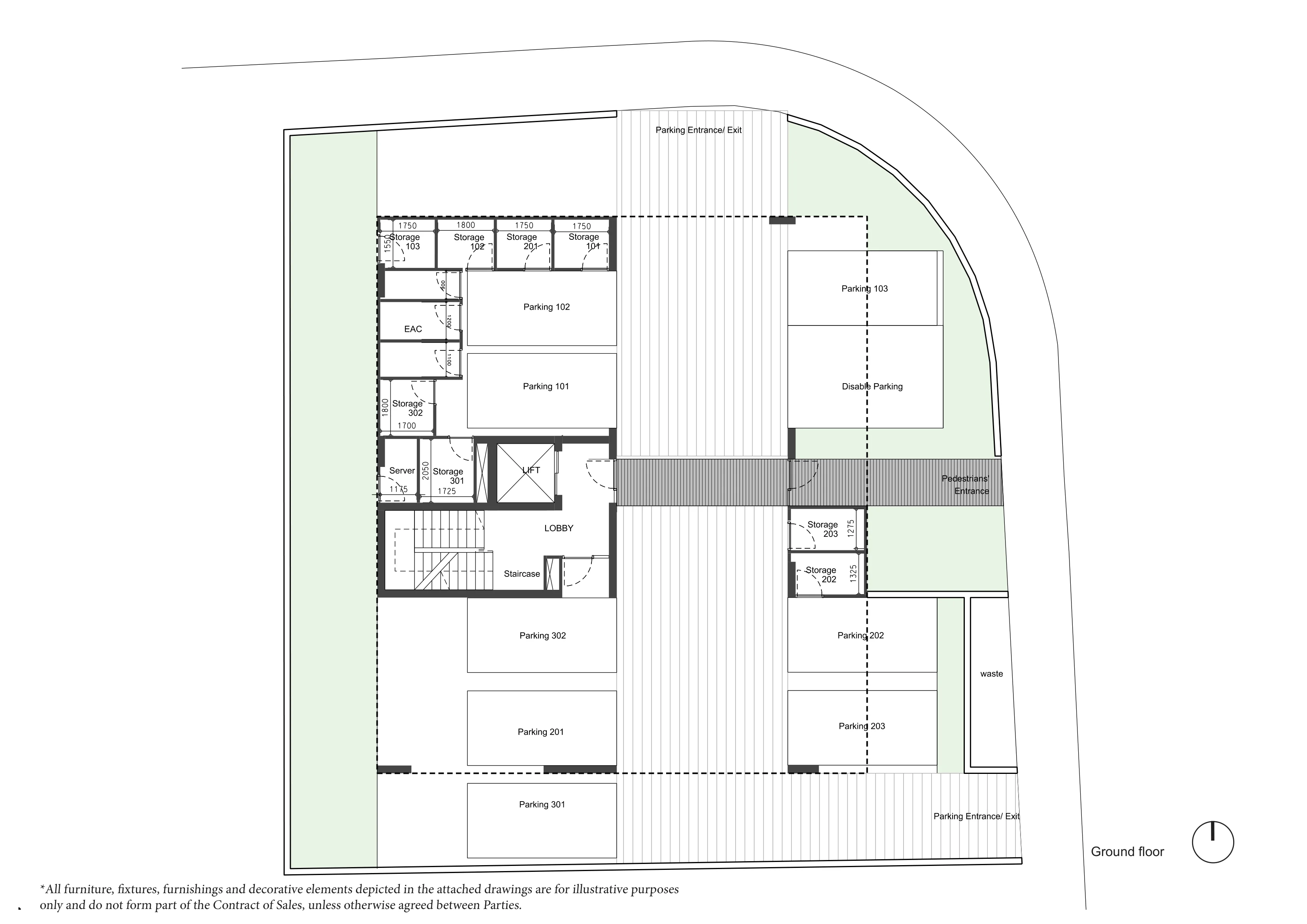 KAIA RESIDENCES floor plan: Ground Floor