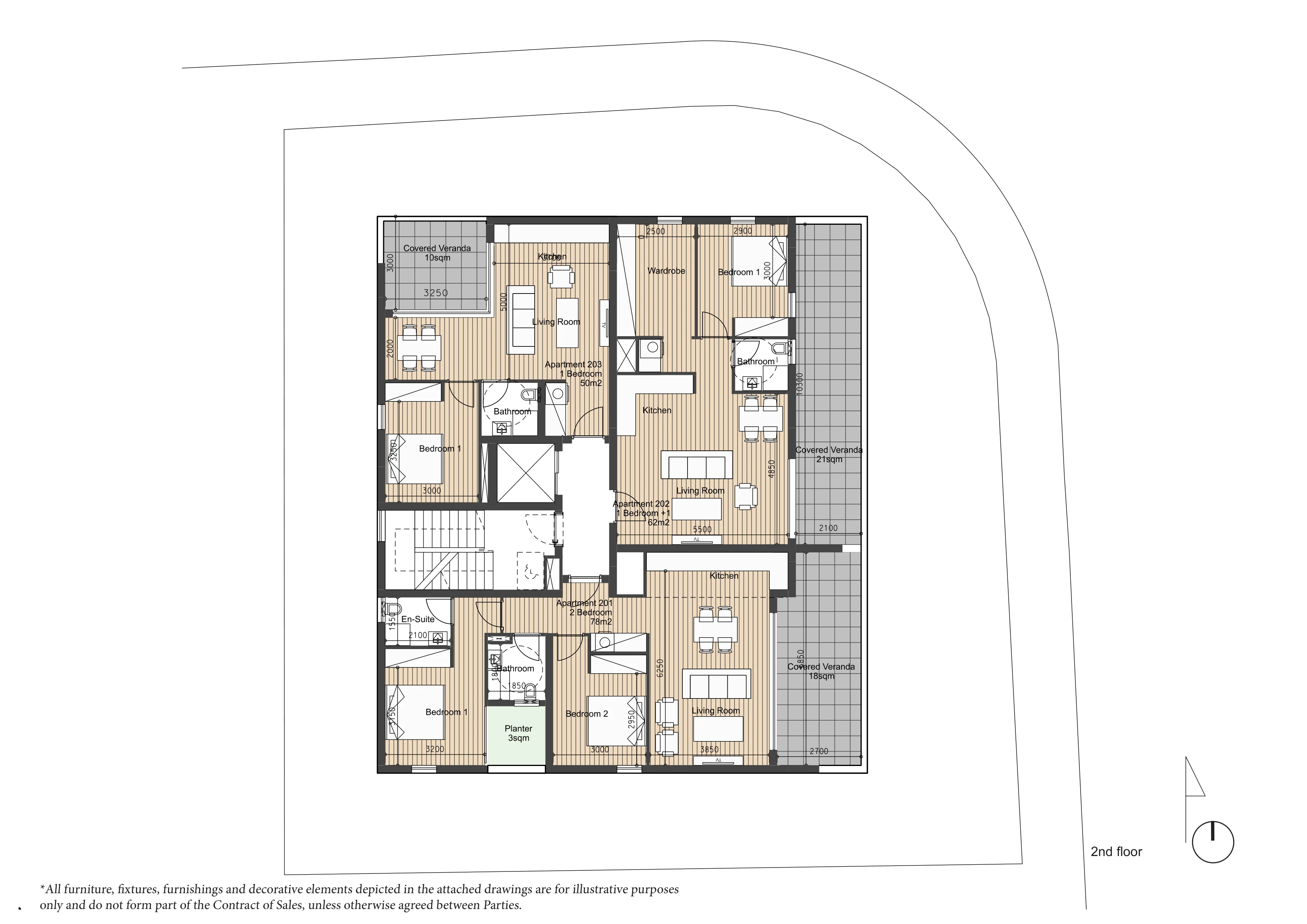 KAIA RESIDENCES floor plan: Second Floor