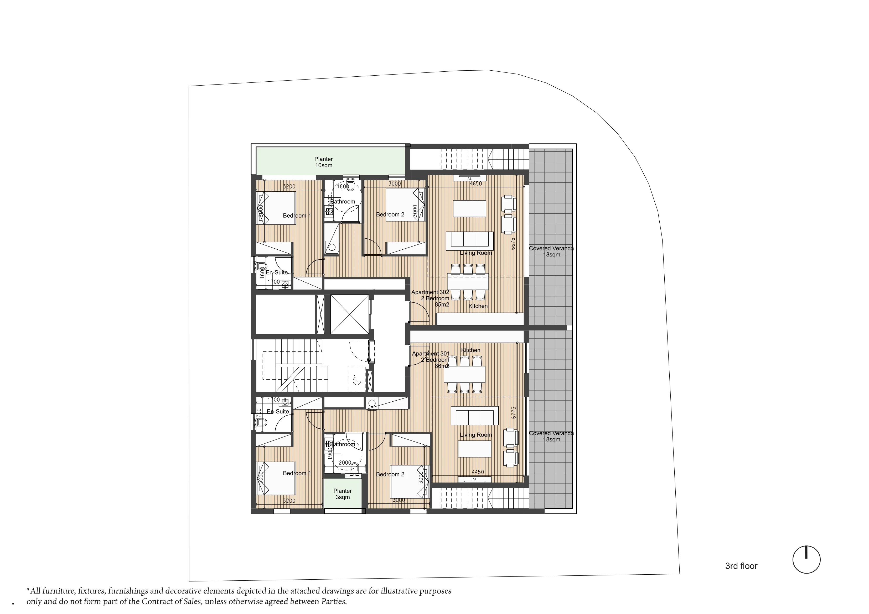 KAIA RESIDENCES floor plan: Third Floor
