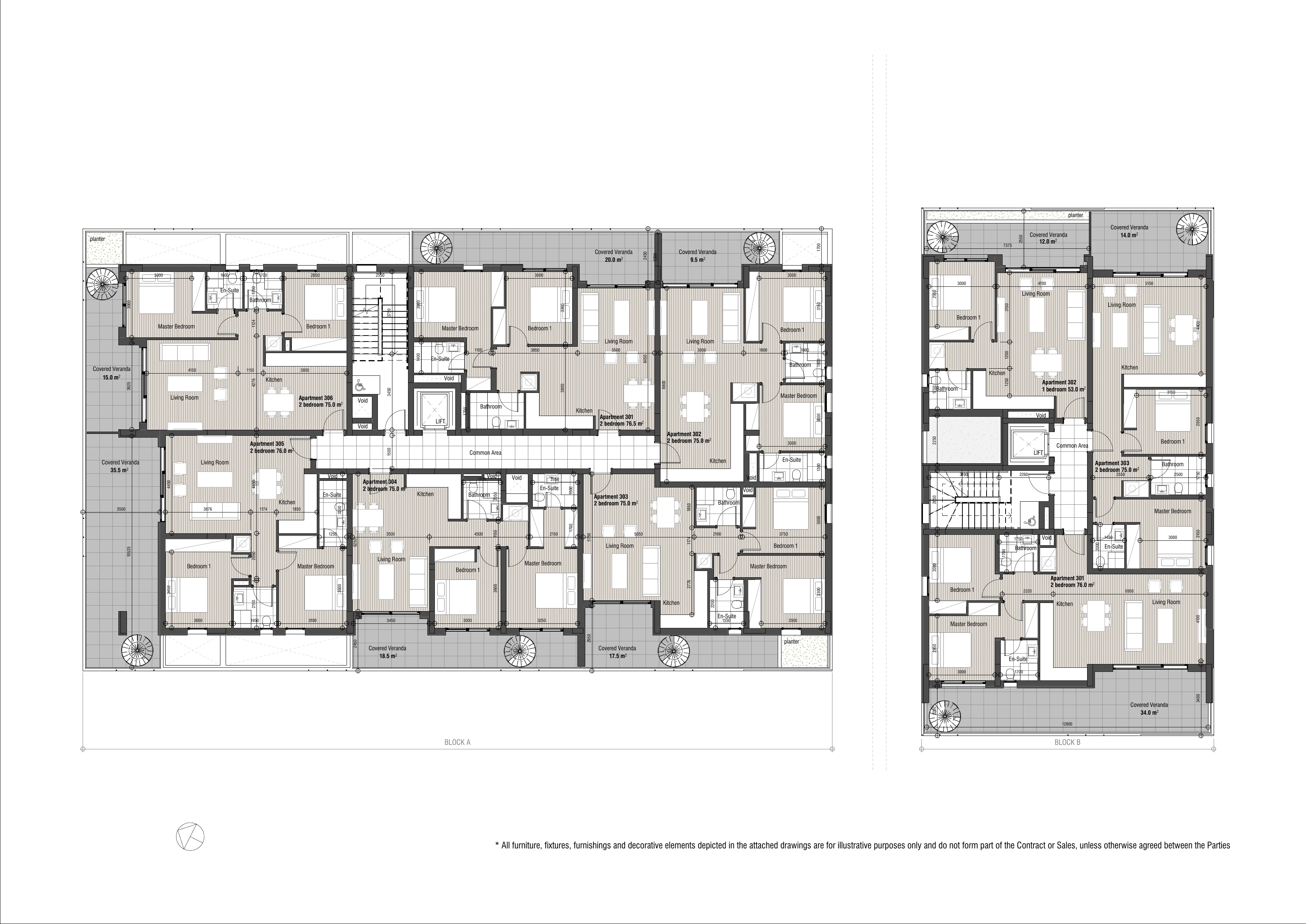 NAYA RESIDENCES floor plan: 3rd Floor