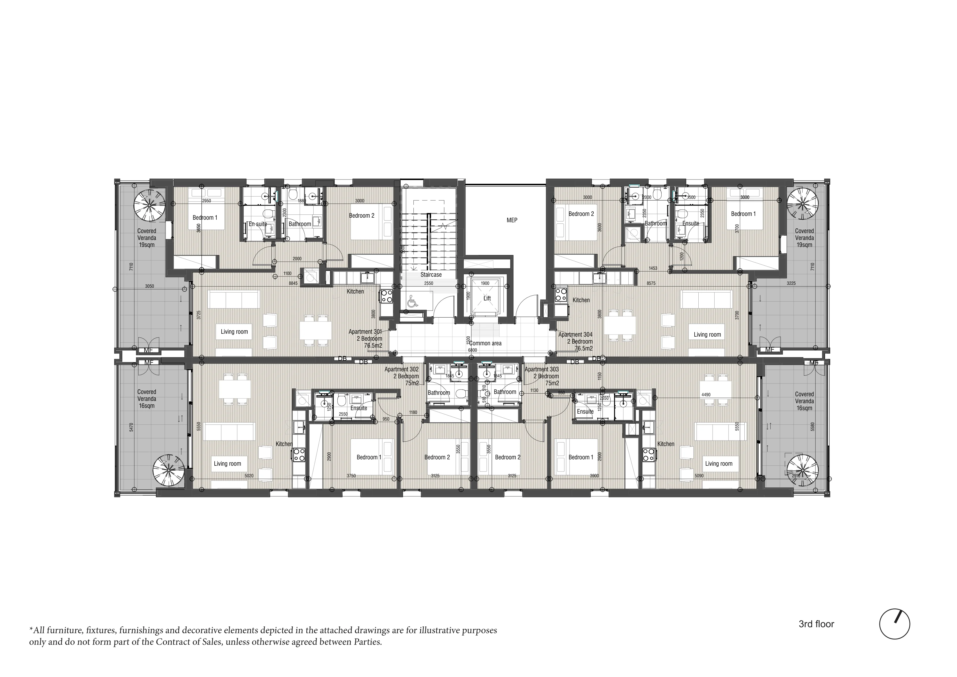 ORAMA RESIDENCES floor plan: Third Floor