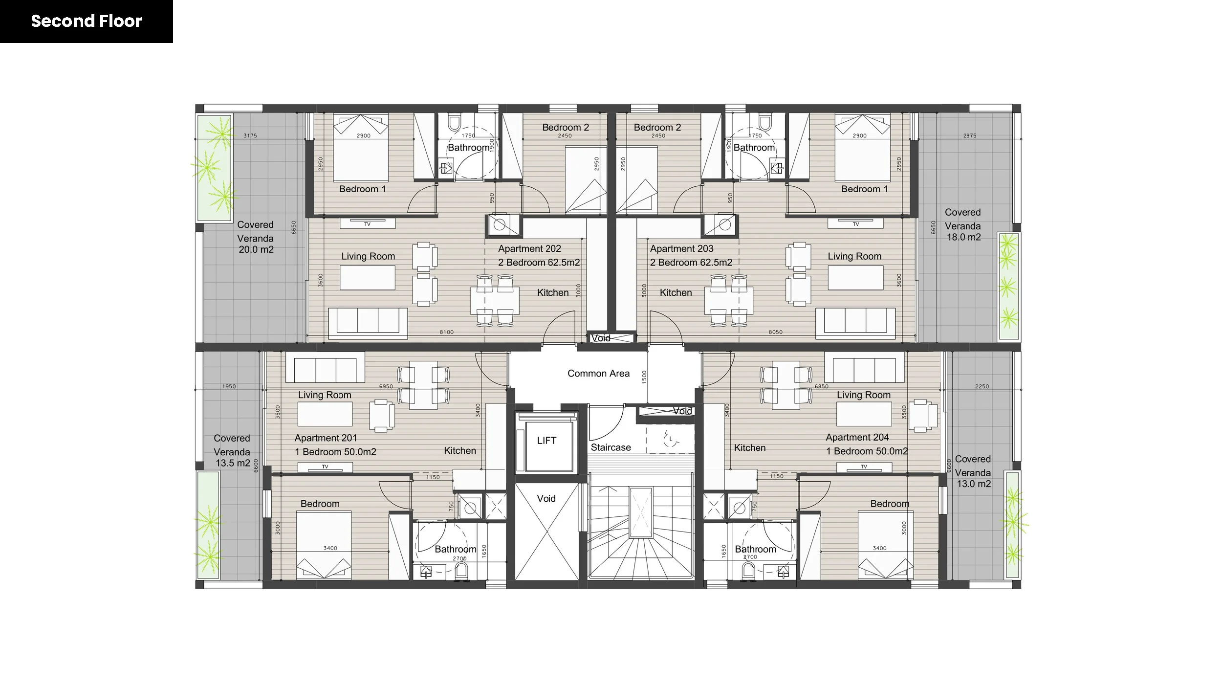 ORION RESIDENCES floor plan: Second Floor