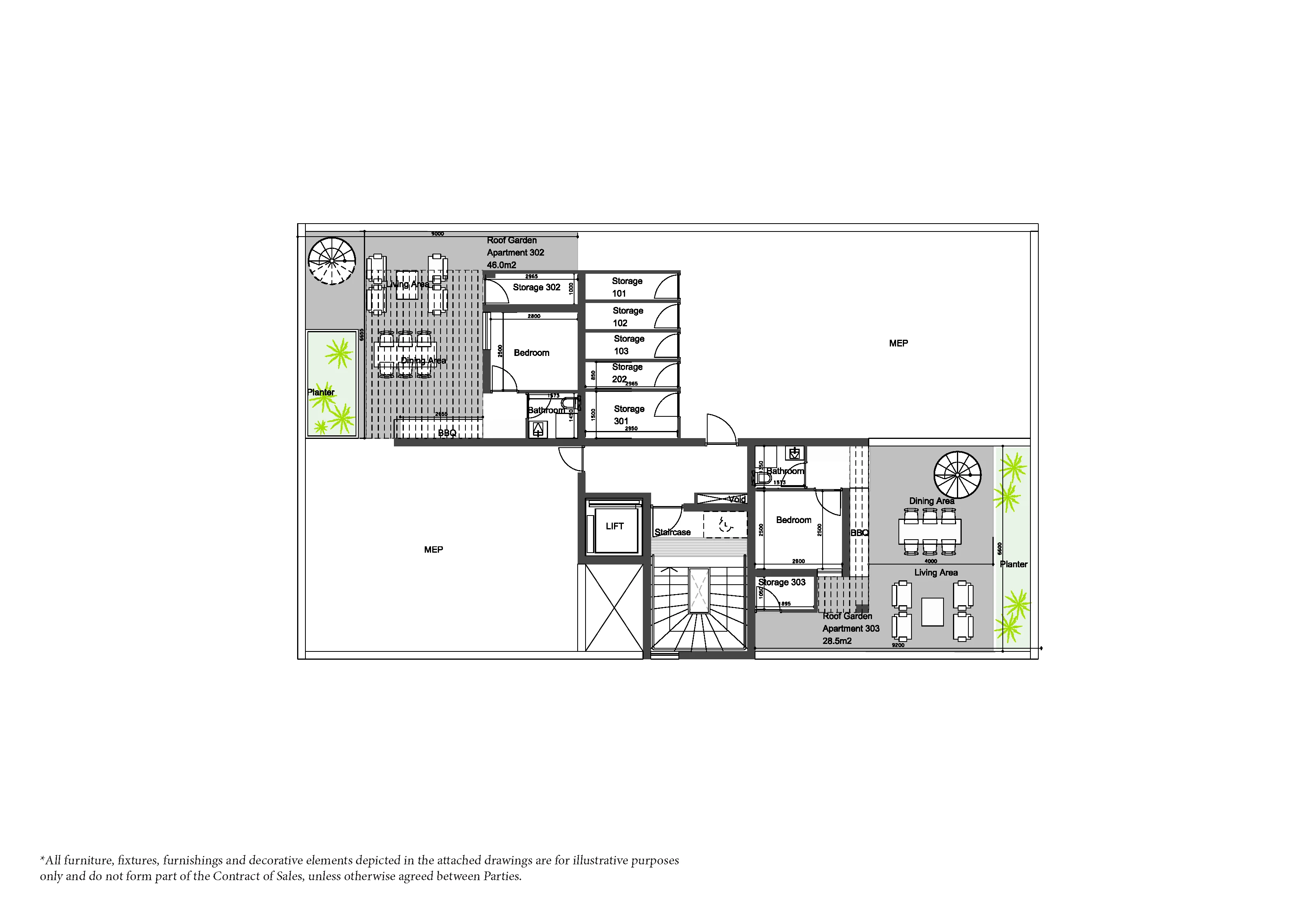 ORION RESIDENCES floor plan: Roof Garden