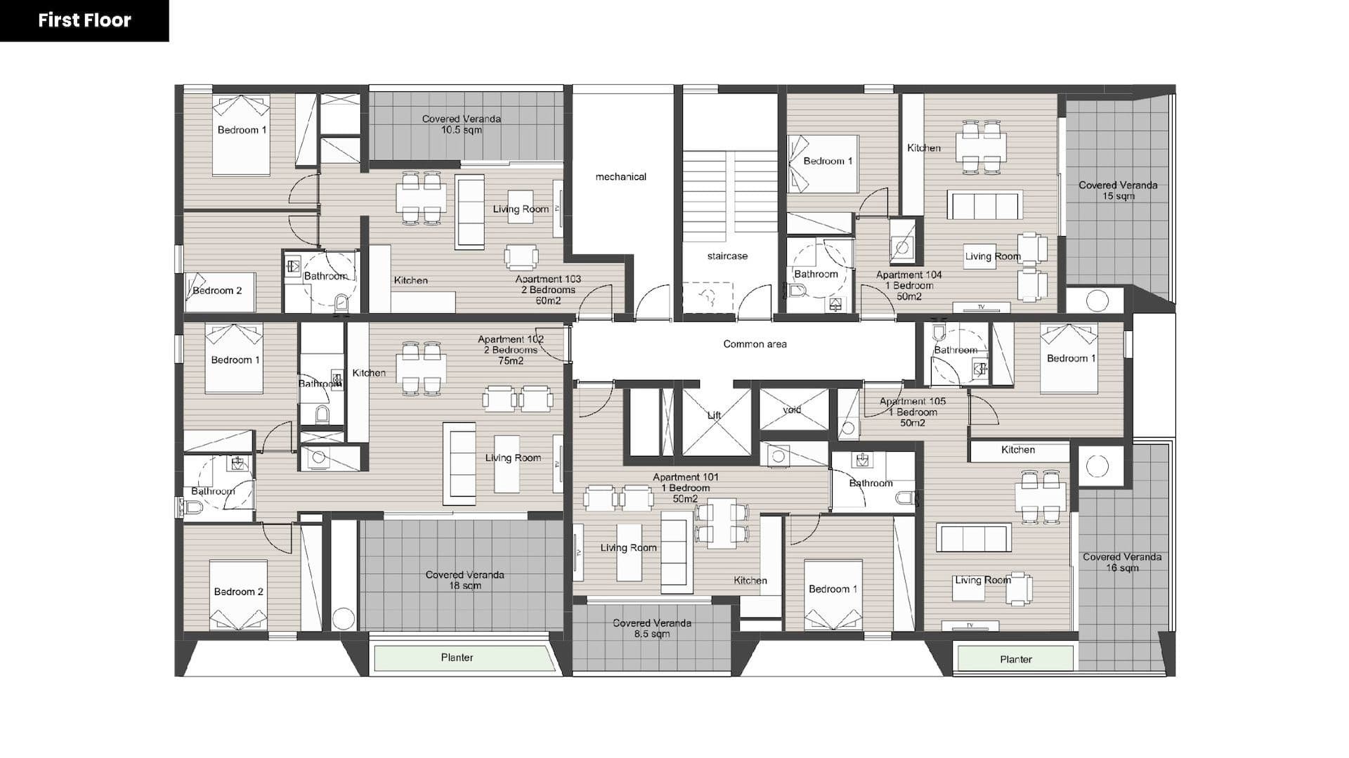 PLAYA RESIDENCES floor plan: hd1080 1