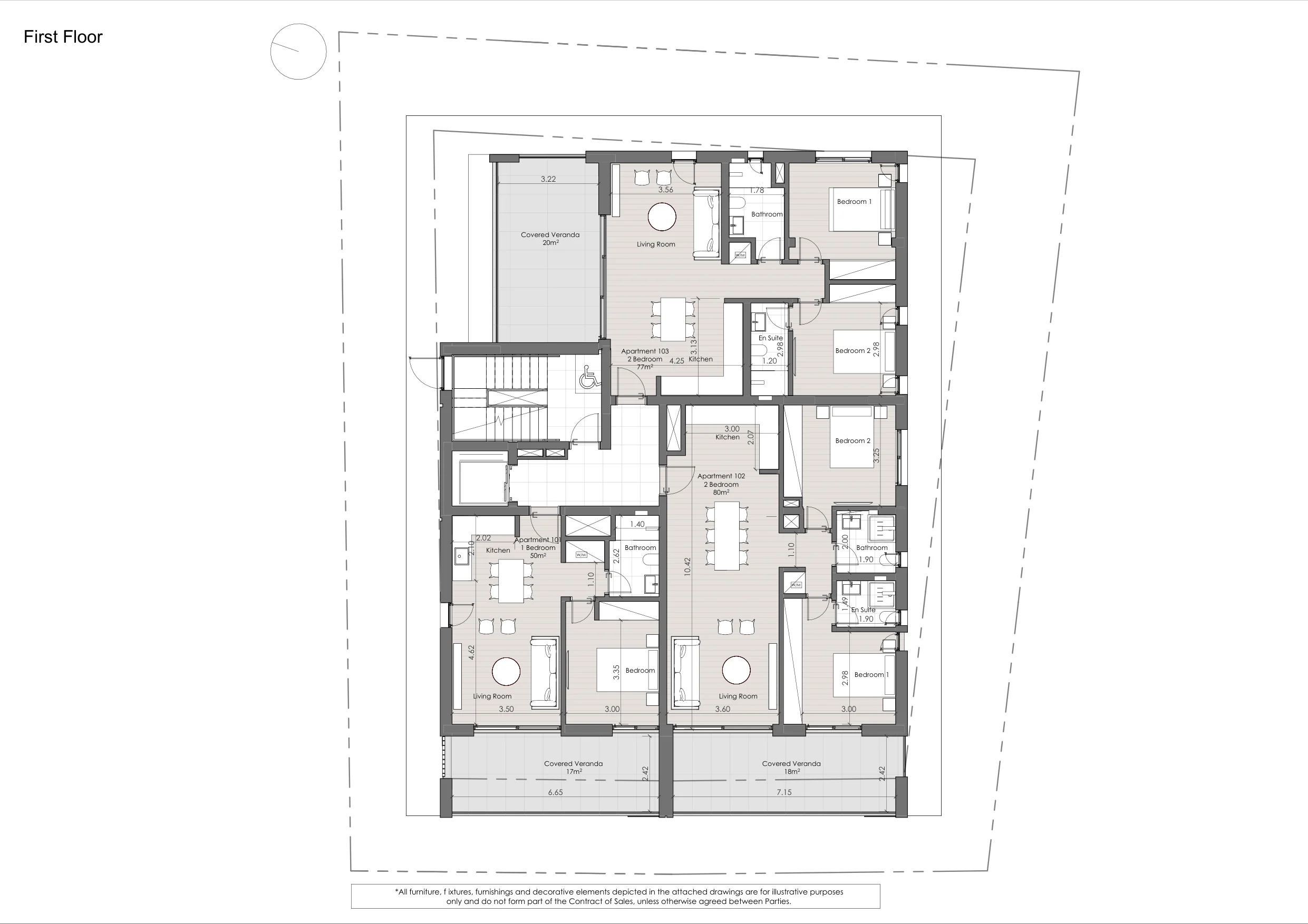 SENA RESIDENCES floor plan: 1st Floor