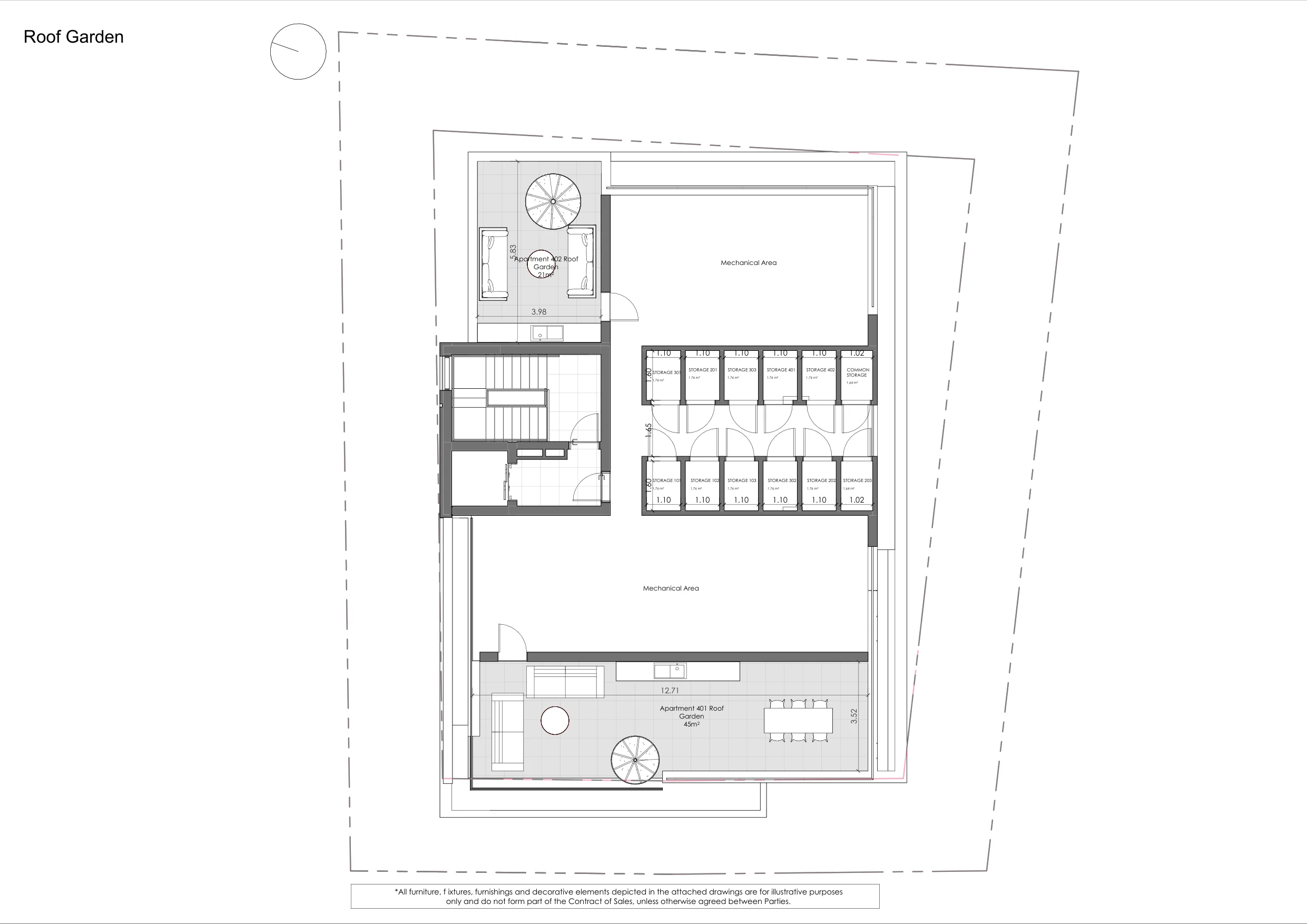 SENA RESIDENCES floor plan: Roof Garden