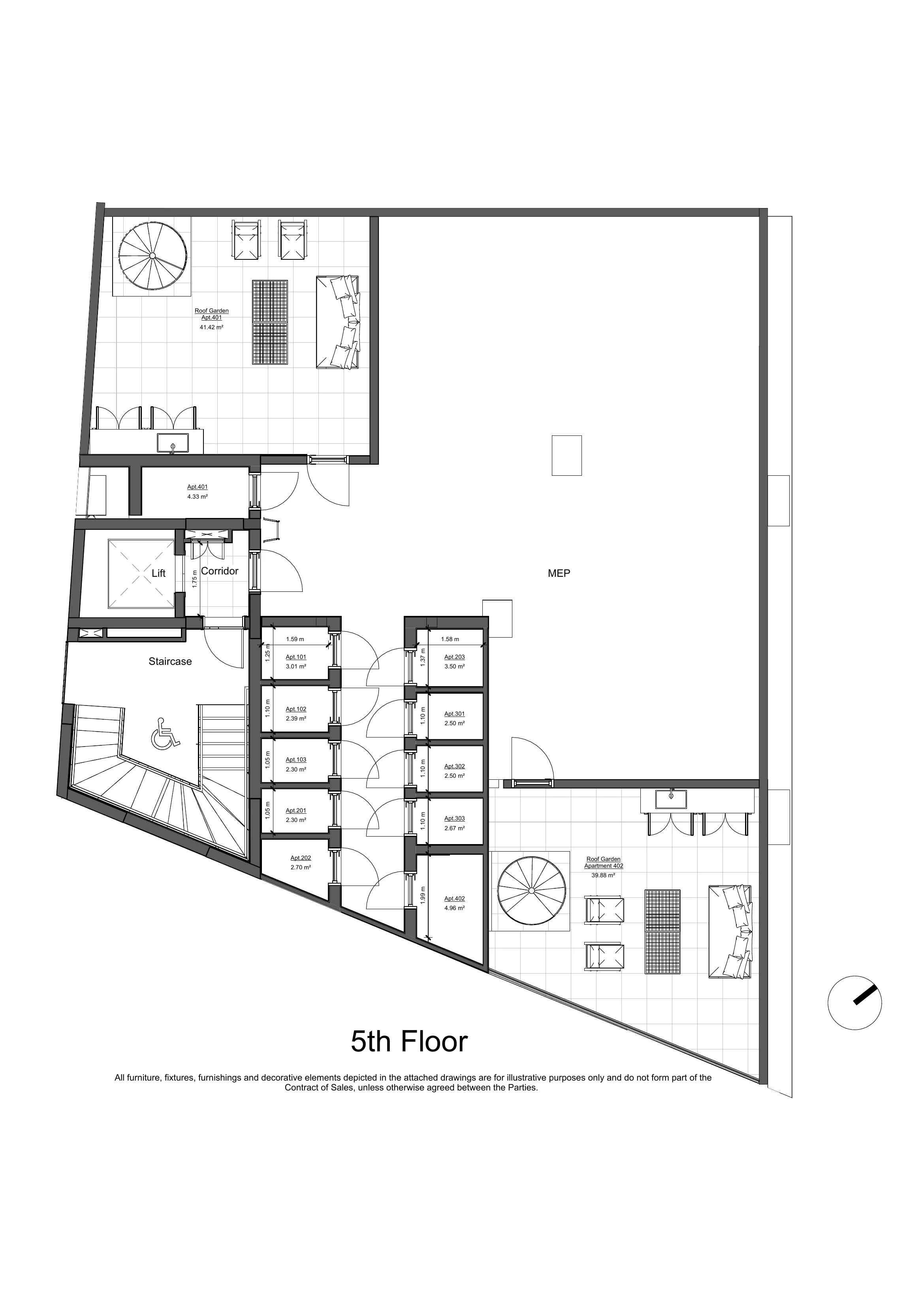 SOLEA RESIDENCES floor plan: 5th Floor Numbered