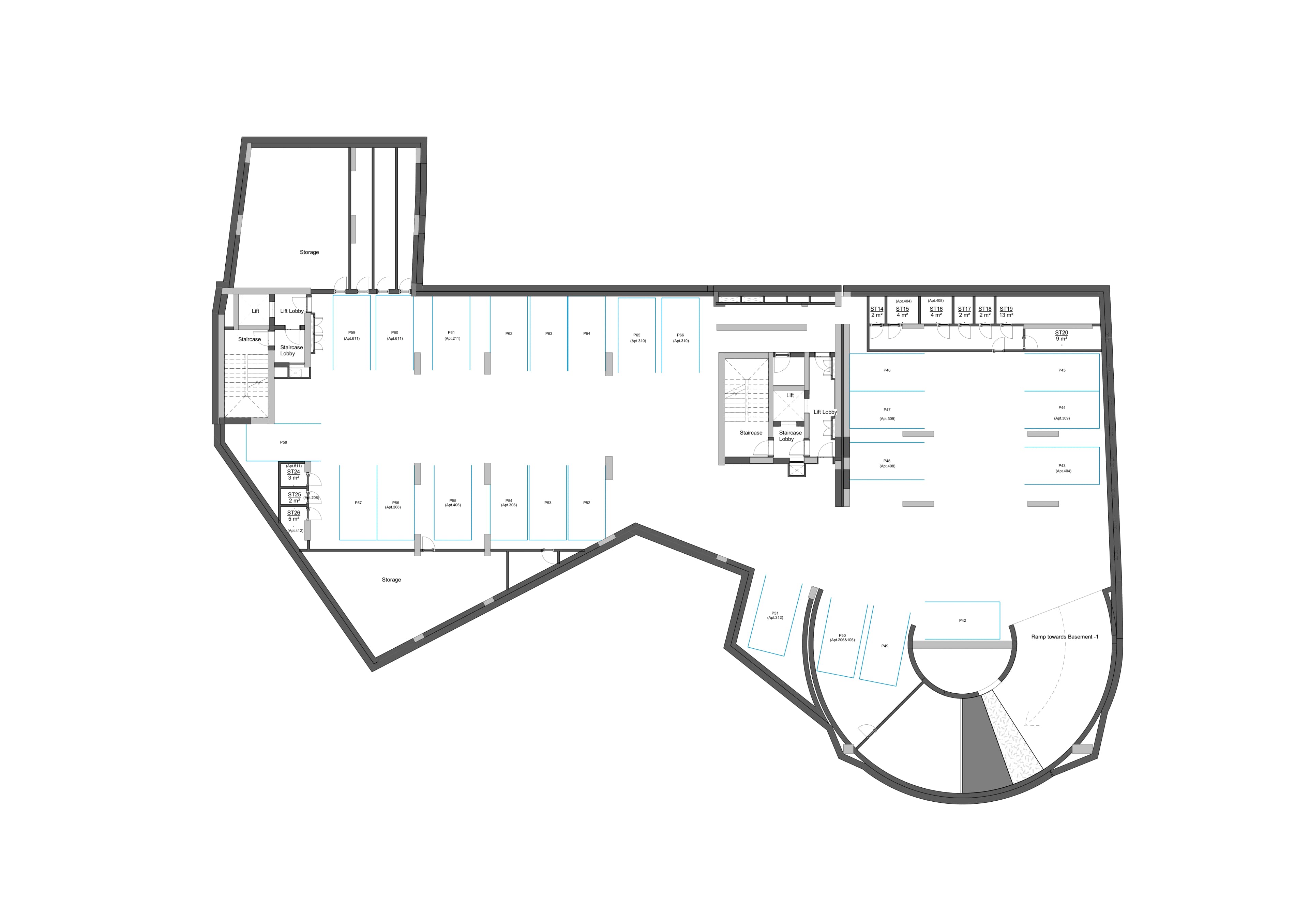 THE COLLECTION RESIDENCES floor plan: M -2 Basement-1