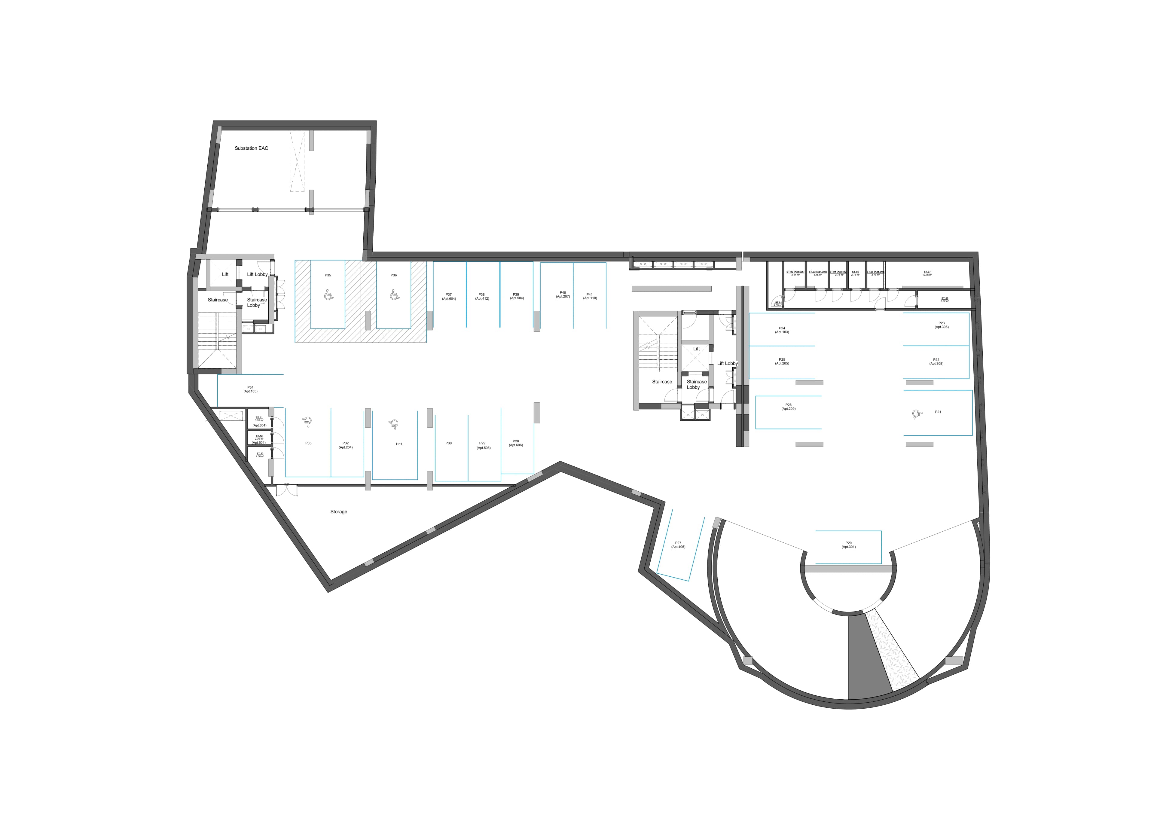 THE COLLECTION RESIDENCES floor plan: M -1 Basement-1