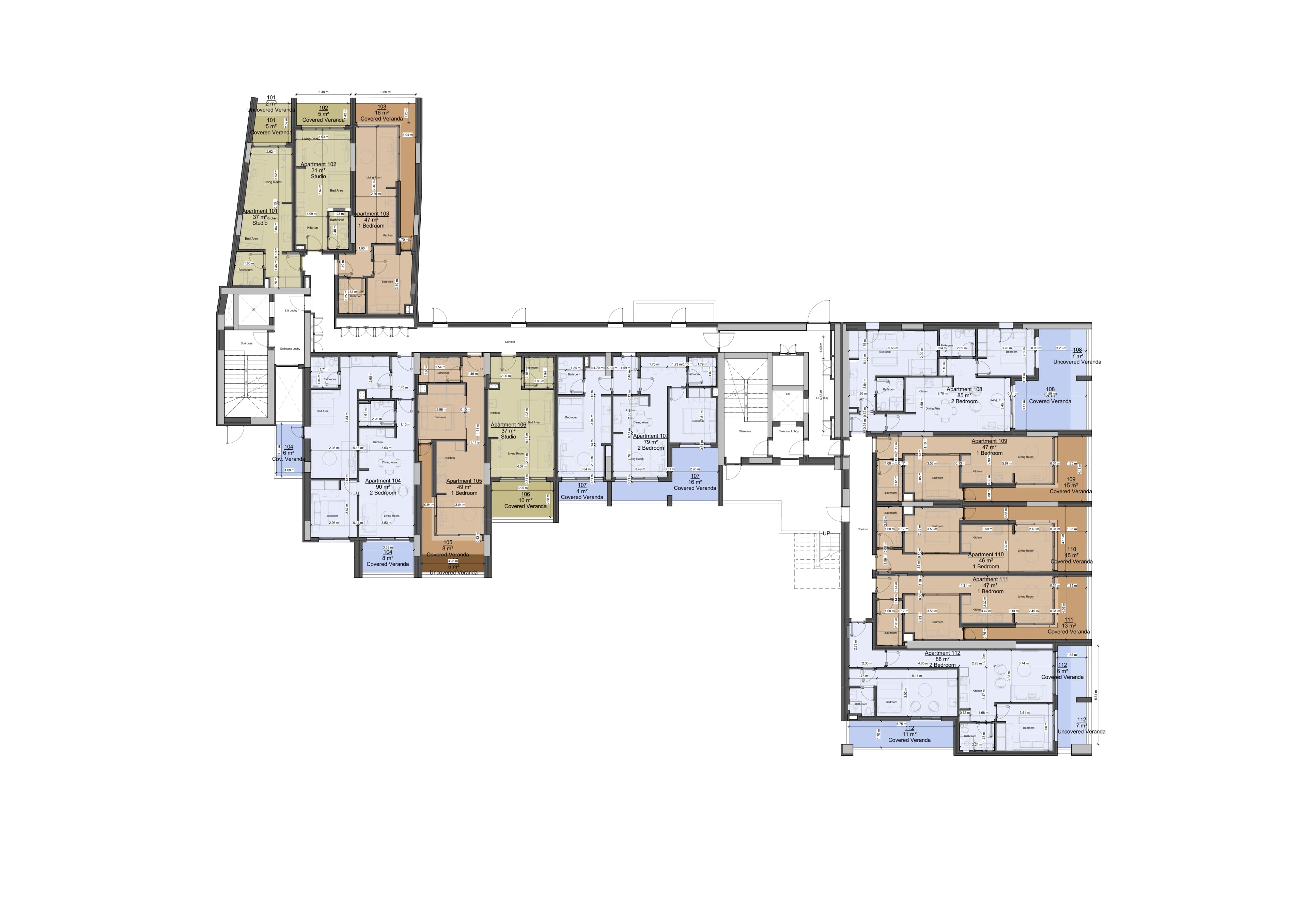 THE COLLECTION RESIDENCES floor plan: M 1ος Όροφος-1