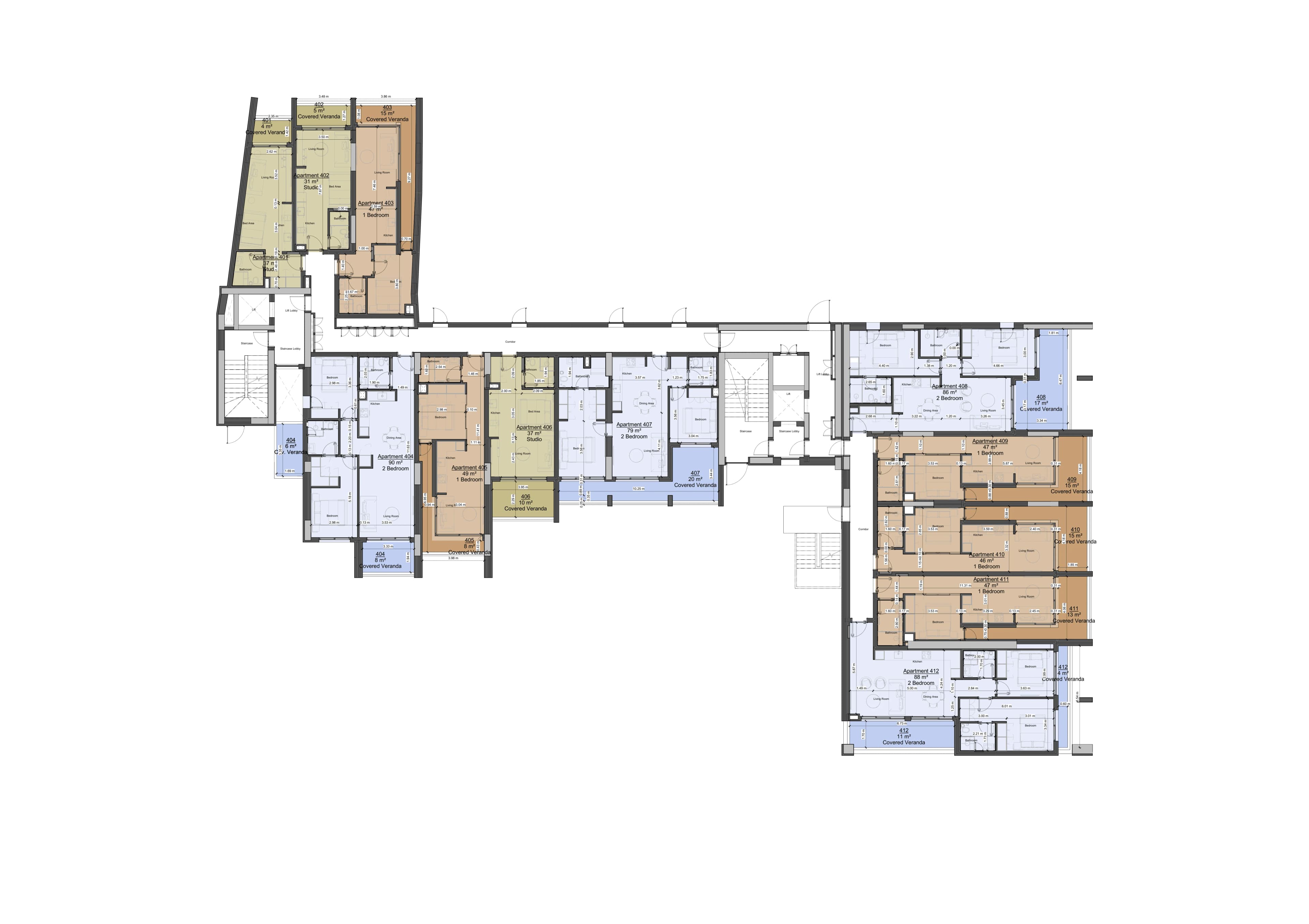 THE COLLECTION RESIDENCES floor plan: M 4ος Όροφος-1