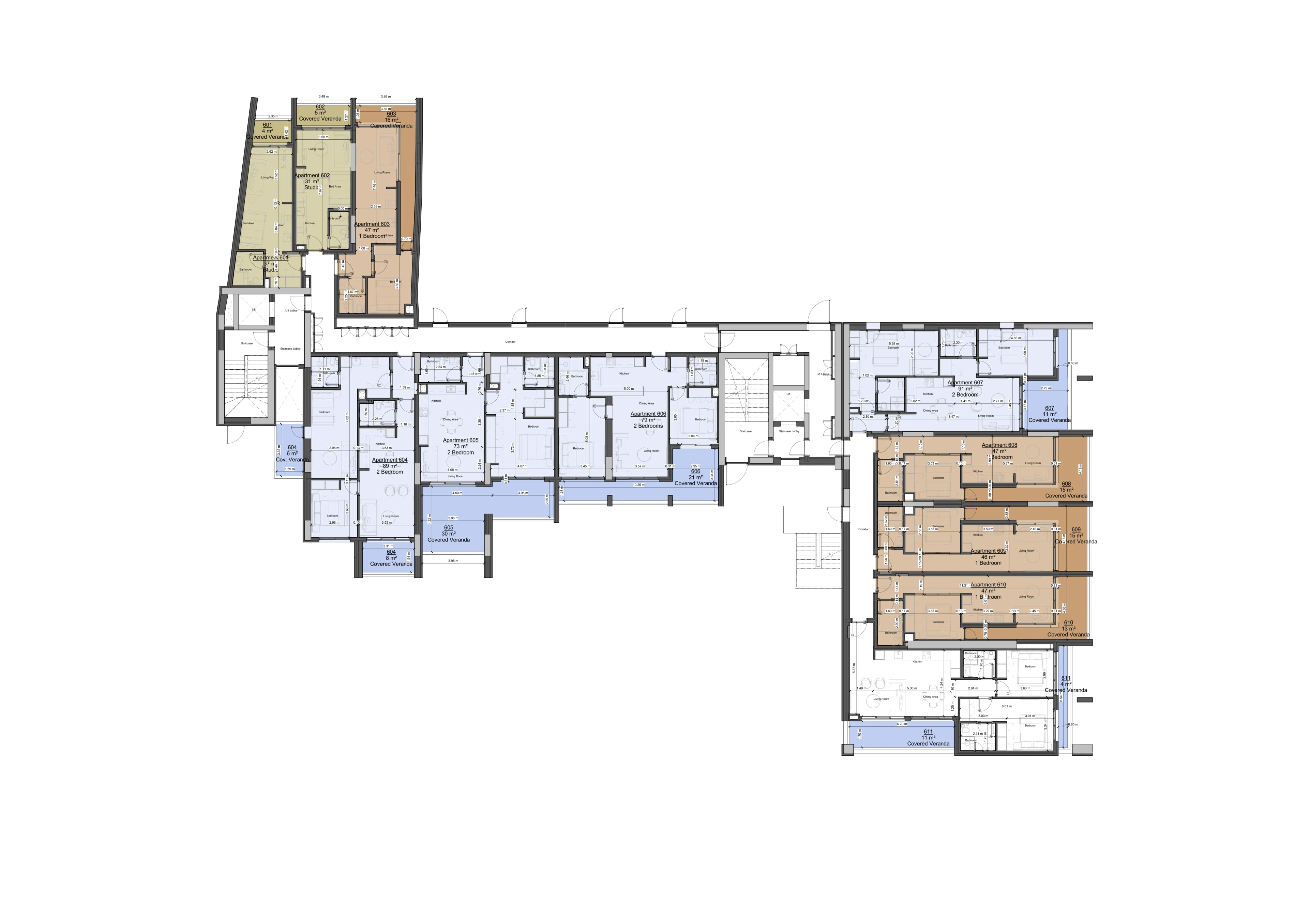 THE COLLECTION RESIDENCES floor plan: M 6ος Όροφος-1