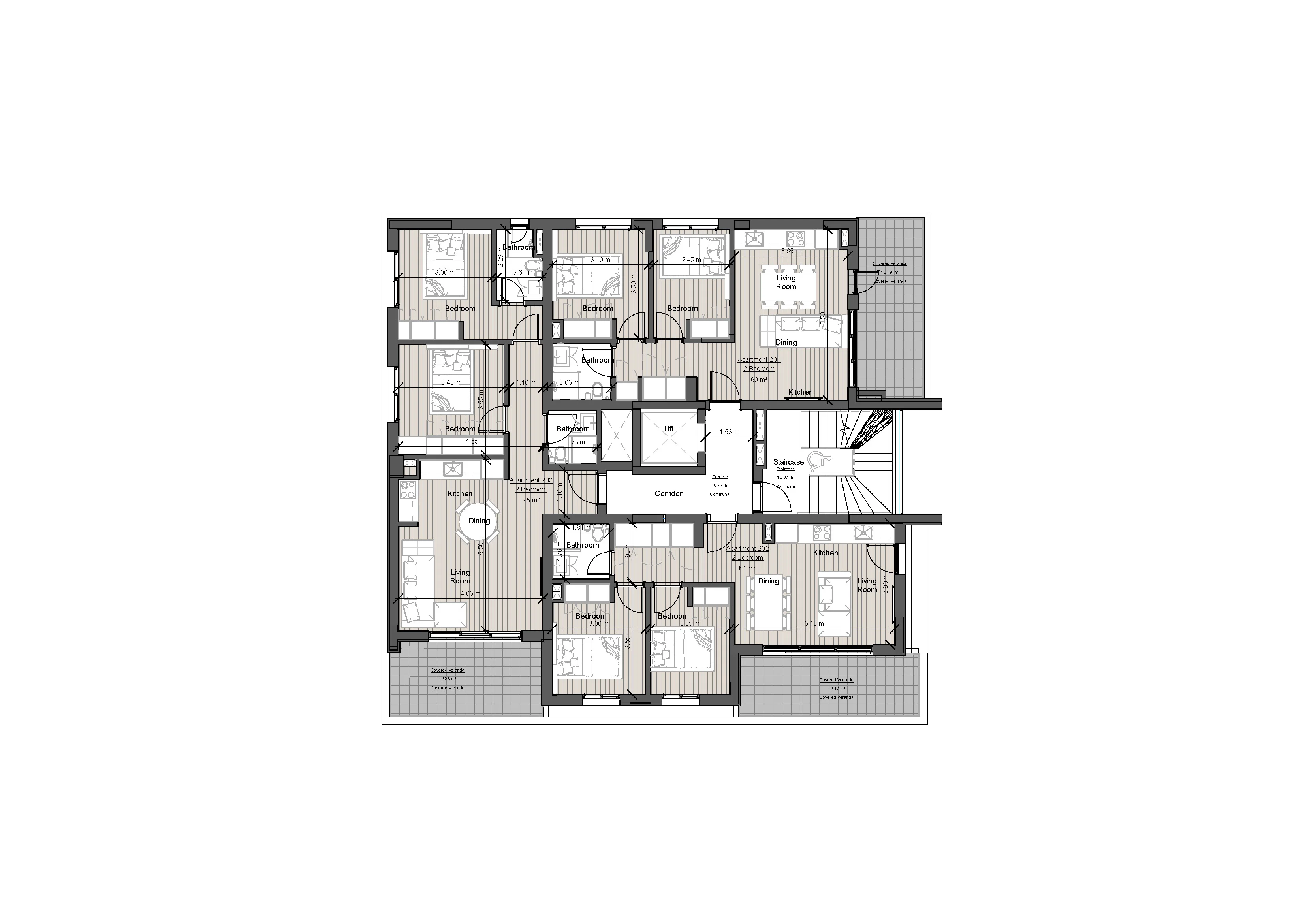 VACASA RESIDENCES floor plan: Vacasa Residences Architectural Plans Page 02