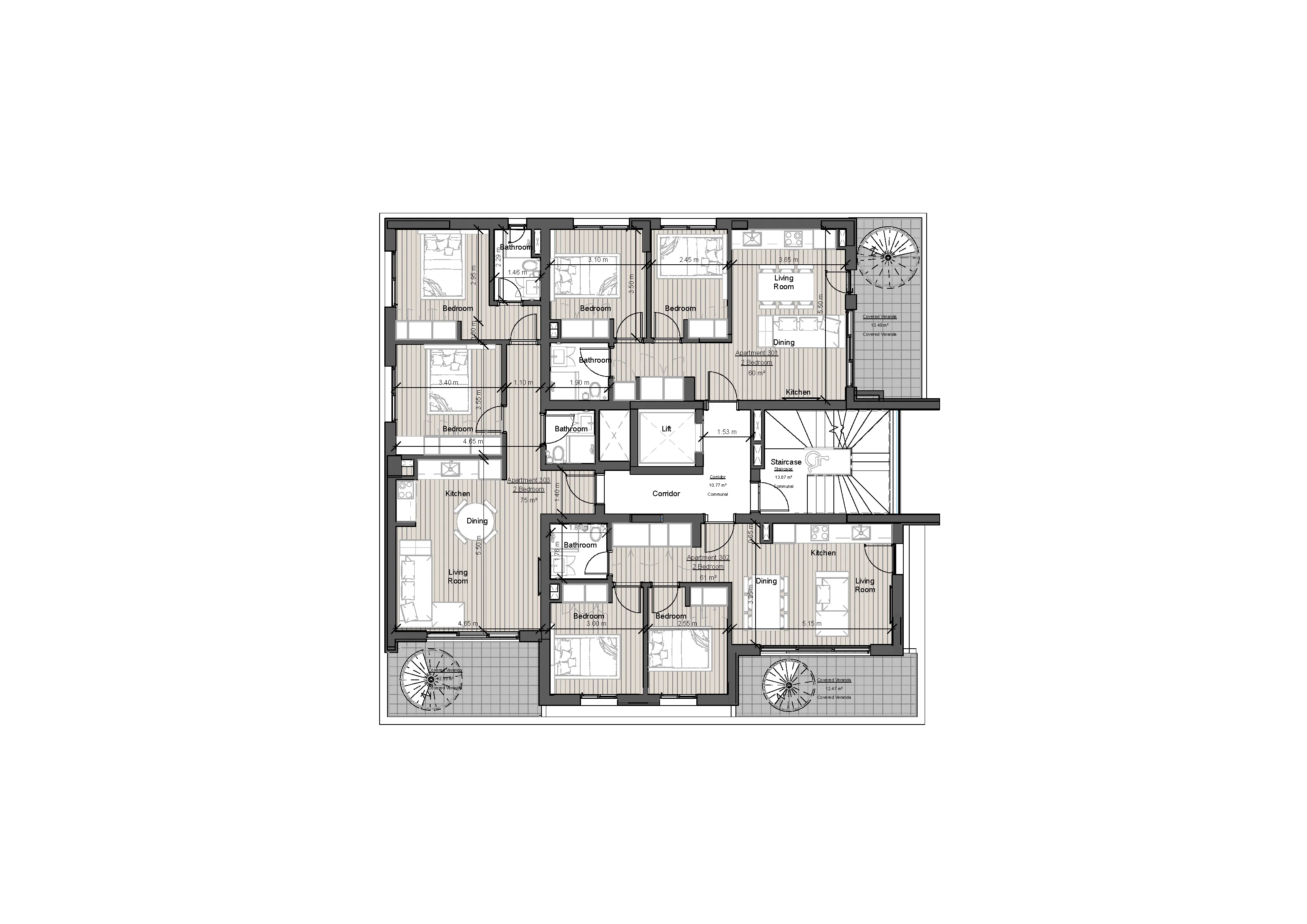 VACASA RESIDENCES floor plan: Vacasa Residences Architectural Plans Page 03