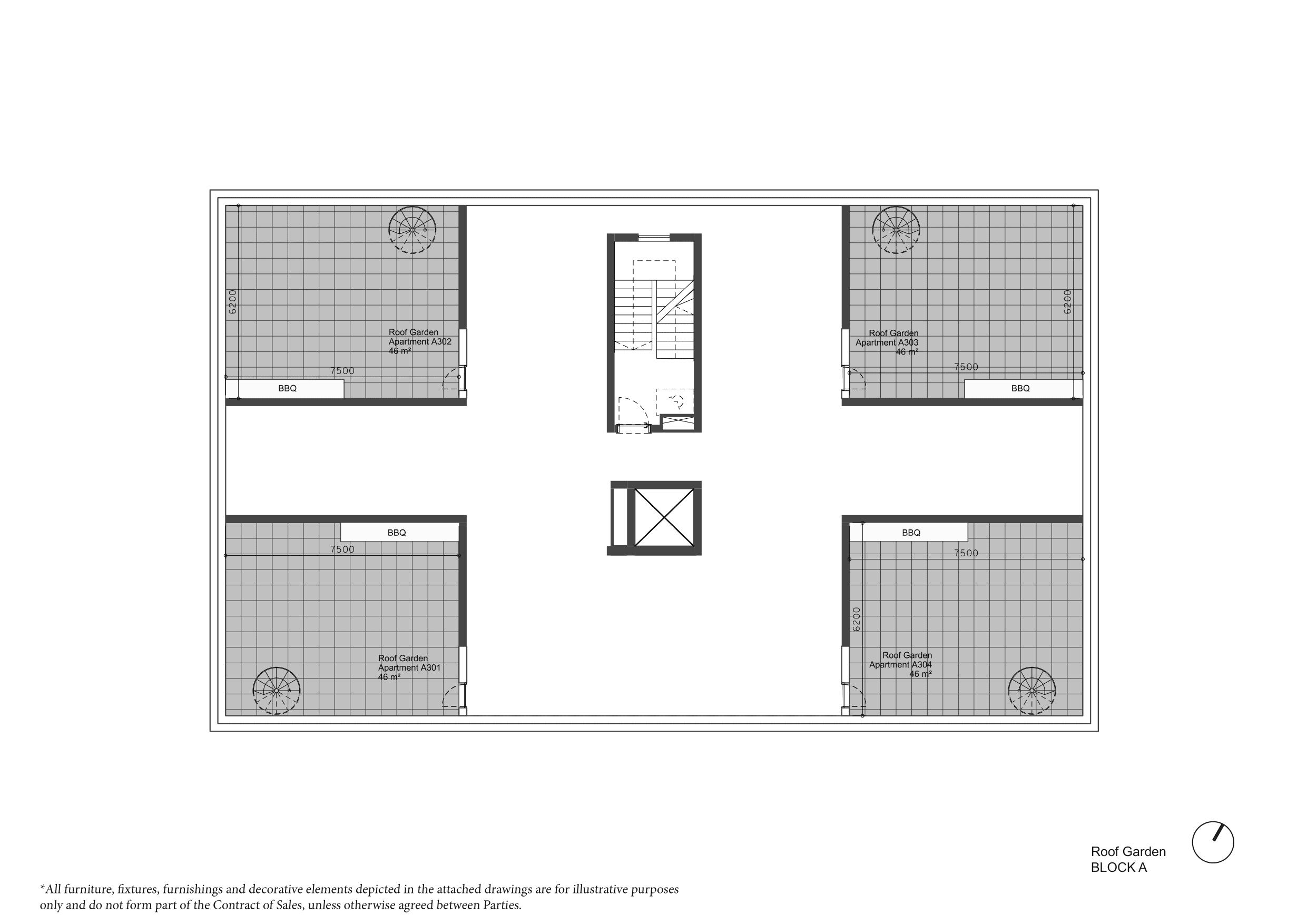 ARYA Block A roof garden plan