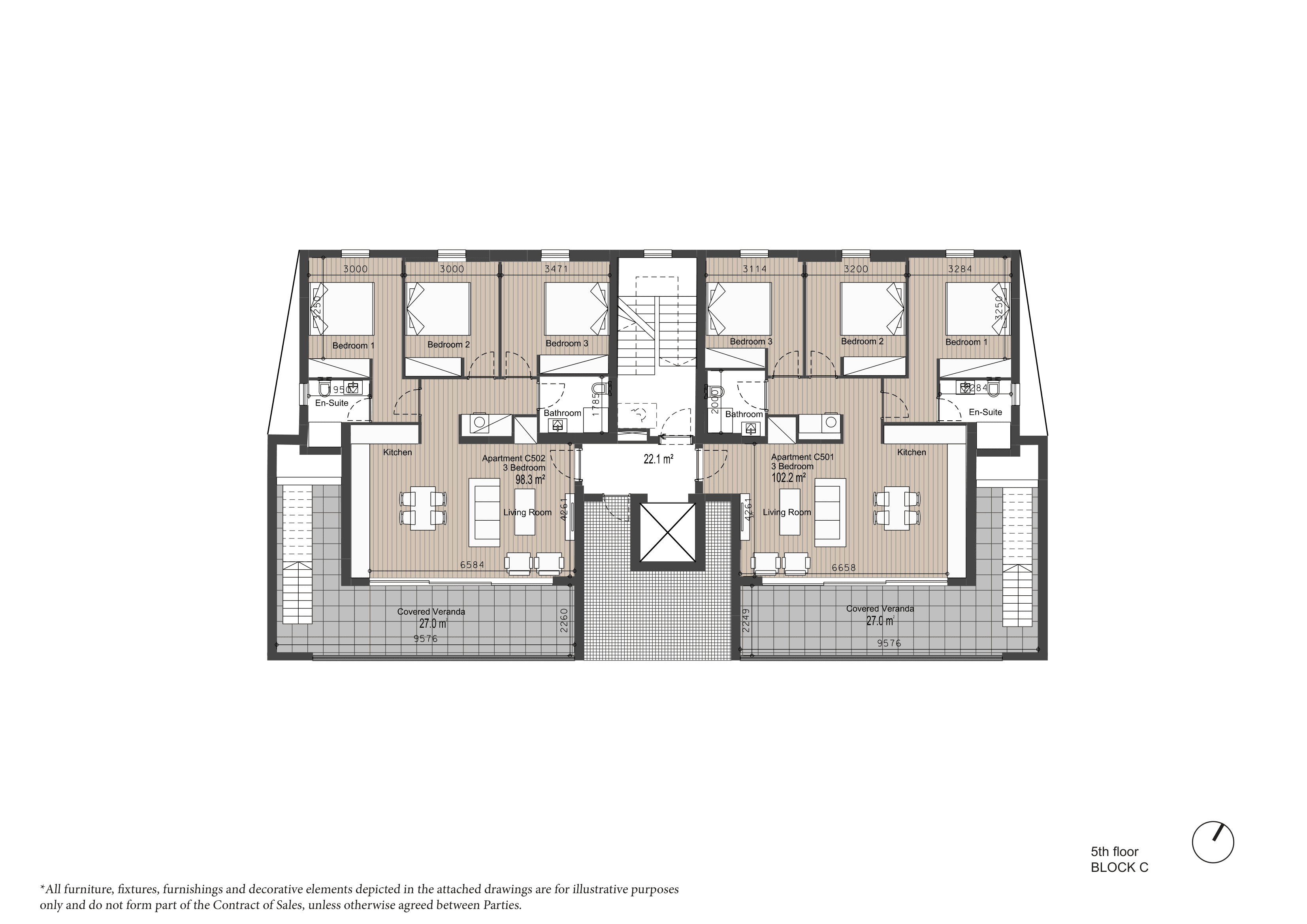 ARYA Block C 5th floor plan