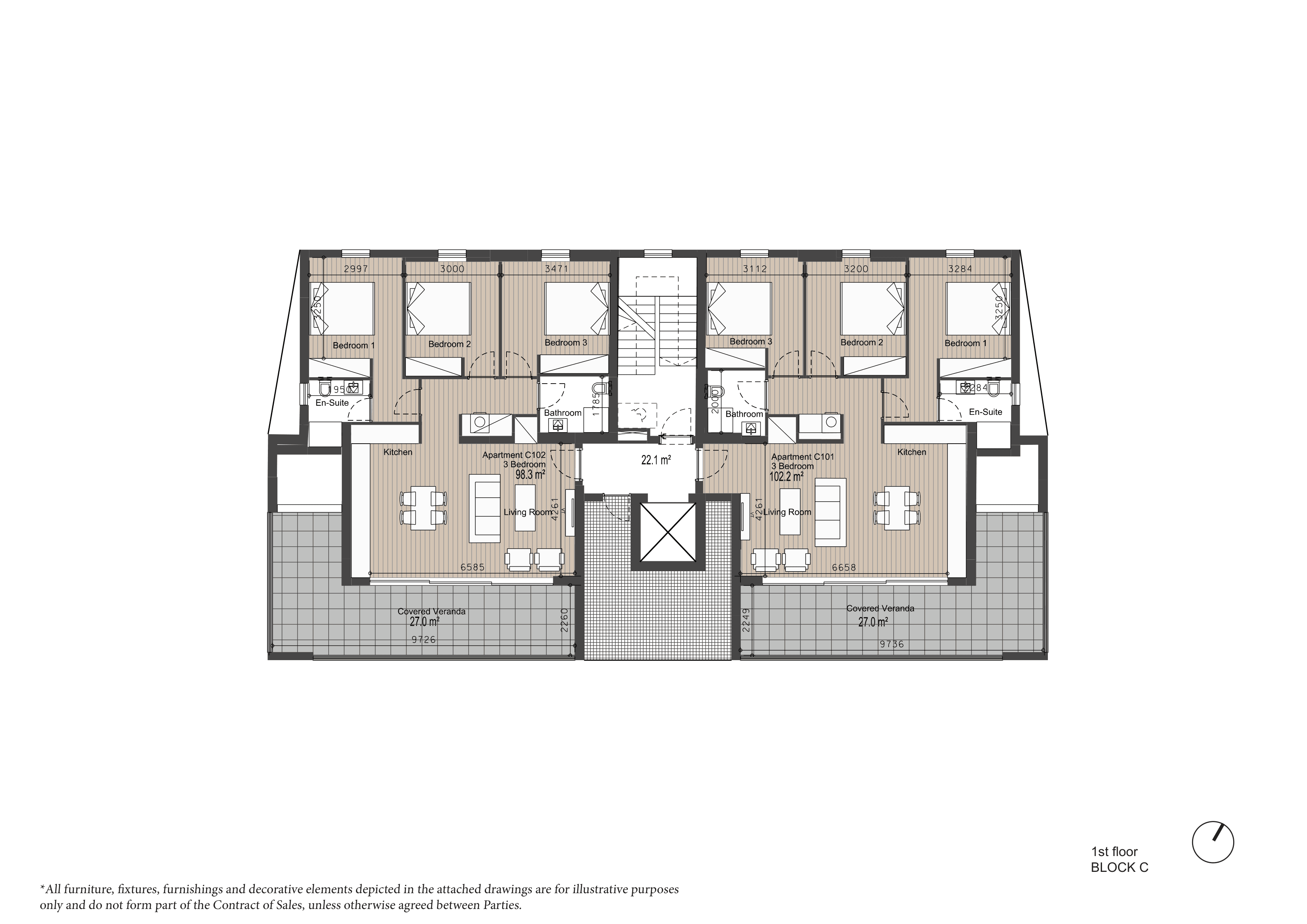 ARYA Block C 1st floor plan