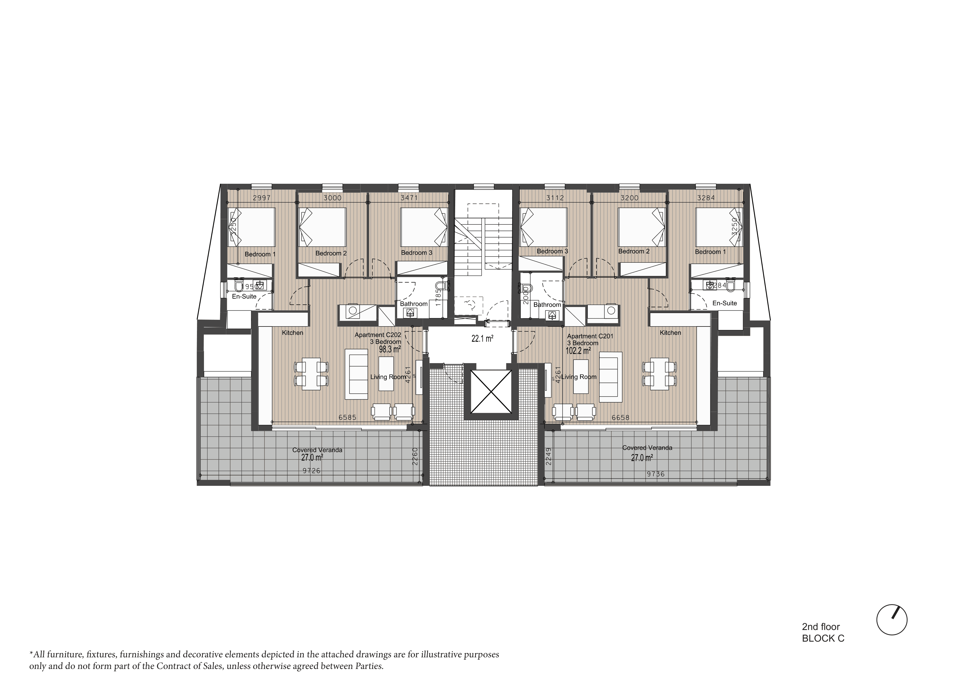 ARYA Block C 2nd floor plan